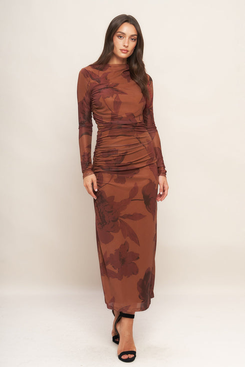 amber-flora-power-mesh-midi-dress Flying Tomato-Sophia's StyleDRESSES-1